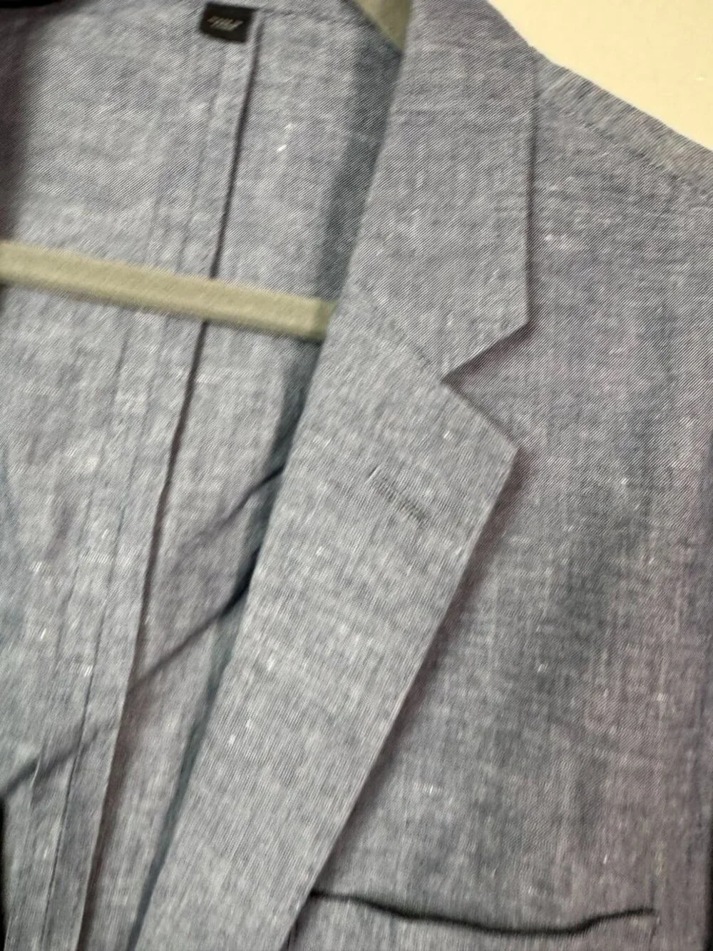 J.Crew Ludlow Blazer Blue Men 42R Cotton Linen Unlined Lightweight Unstructured